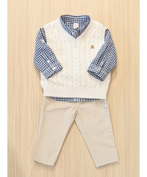 GAP（ギャップ）の「Toddler リラックス ケーブルニット セーターベスト (幼児)（ベスト・キッズ・アイボリー/ライトグレー/ネイビー・2 YRS/12-18M/5 YRS/4 YRS/3 YRS/18-24M/70cm）」の9枚目の写真