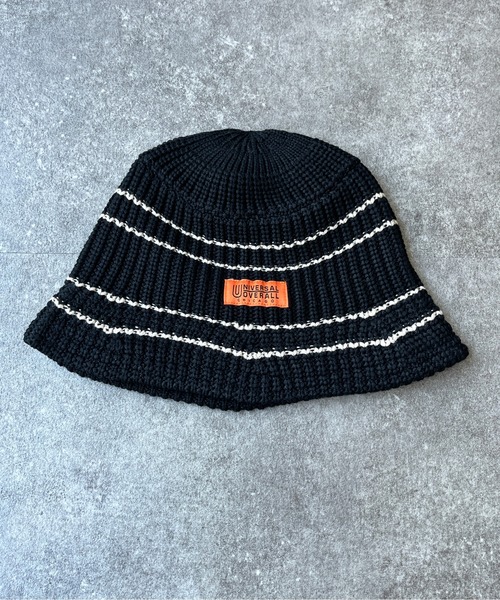 UNIVERSAL OVERALL（ユニバーサルオーバーオール）の「つば先配色ニットバケハ（ハット・メンズ・アイボリー/ブラック/ホワイト/ブラック系その他・FREE）」の19枚目の写真