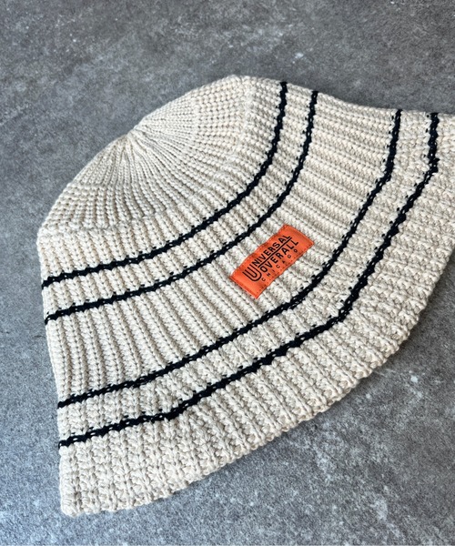 UNIVERSAL OVERALL（ユニバーサルオーバーオール）の「つば先配色ニットバケハ（ハット・メンズ・アイボリー/ブラック/ホワイト/ブラック系その他・FREE）」の17枚目の写真