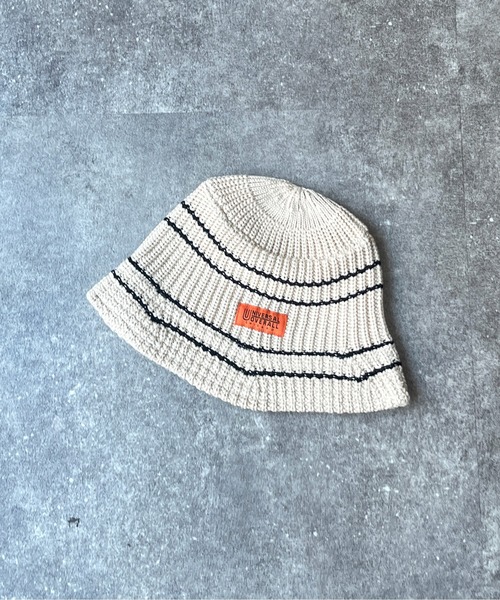 UNIVERSAL OVERALL（ユニバーサルオーバーオール）の「つば先配色ニットバケハ（ハット・メンズ・アイボリー/ブラック/ホワイト/ブラック系その他・FREE）」の18枚目の写真