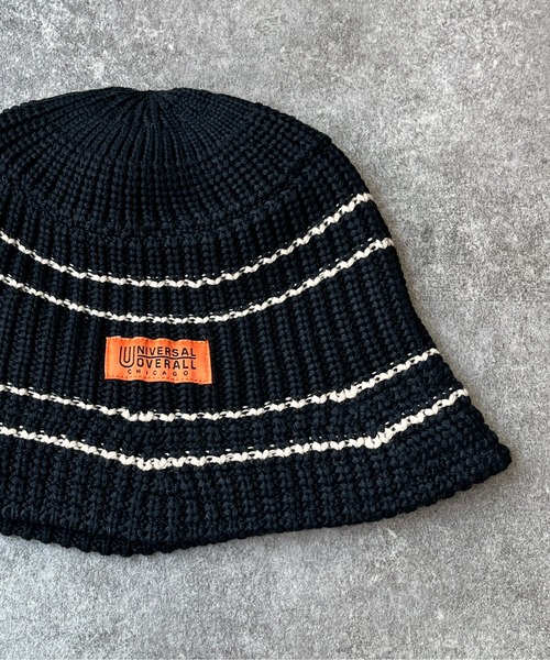 UNIVERSAL OVERALL（ユニバーサルオーバーオール）の「つば先配色ニットバケハ（ハット・メンズ・アイボリー/ブラック/ホワイト/ブラック系その他・FREE）」の22枚目の写真