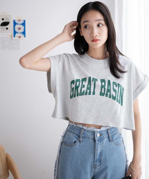 WEGO(ウィゴー)の「WEGO/ノースリーブロールアップショートT(Tシャツ/カットソー・レディース・杢グレー/スミクロ/その他1/ホワイト・FREE)」の1枚目の写真