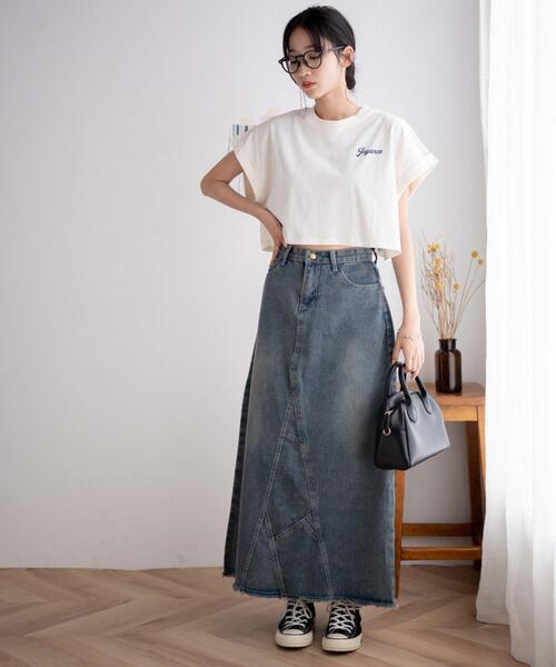 WEGO(ウィゴー)の「WEGO/ノースリーブロールアップショートT(Tシャツ/カットソー・レディース・杢グレー/スミクロ/その他1/ホワイト・FREE)」の5枚目の写真