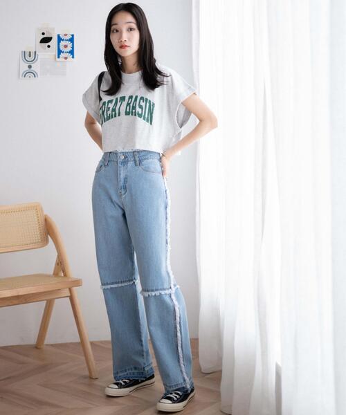 WEGO(ウィゴー)の「WEGO/ノースリーブロールアップショートT(Tシャツ/カットソー・レディース・杢グレー/スミクロ/その他1/ホワイト・FREE)」の7枚目の写真