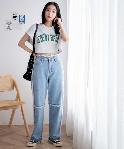 WEGO(ウィゴー)の「WEGO/ノースリーブロールアップショートT(Tシャツ/カットソー・レディース・杢グレー/スミクロ/その他1/ホワイト・FREE)」の21枚目の写真
