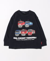 JR貨物電車プリント裏毛トレーナー