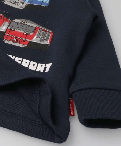 Moujonjon（ムージョンジョン）の「JR貨物電車プリント裏毛トレーナー（スウェット・キッズ・グレー/ネイビー・100/110/130/120）」の6枚目の写真
