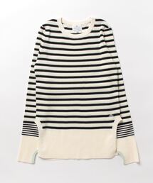 LANVIN en Bleu | リブボーダーニット(ニット/セーター)