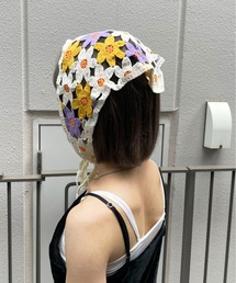 HIKA（ヒカ）の「【HIKA】FLOWERモチーフバブーシュカ（ヘアバンド）」