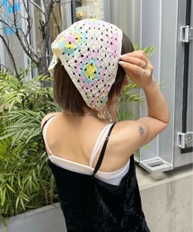 HIKA（ヒカ）の「【HIKA】FLOWERモチーフバブーシュカ（ヘアバンド）」