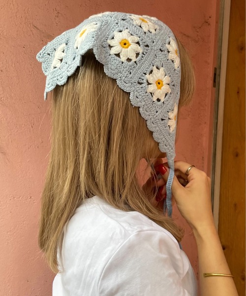 セール】【HIKA】FLOWERモチーフバブーシュカ（ヘアバンド