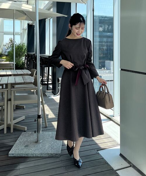 couture brooch（クチュールブローチ）の「◆【自分好みに七変化】配色ポイントワンピース（ワンピース・レディース・ブラウン系2/ベージュ系1・38/42/40/36）」の10枚目の写真