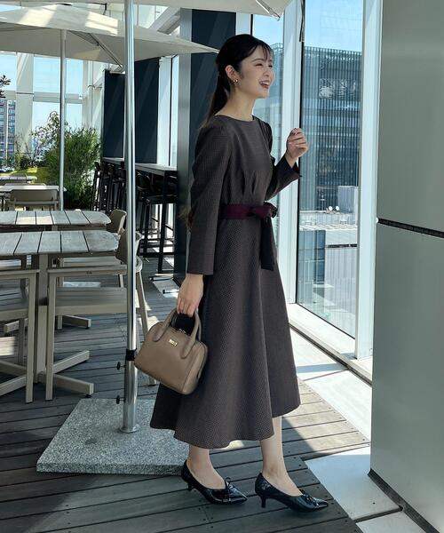 couture brooch（クチュールブローチ）の「◆【自分好みに七変化】配色ポイントワンピース（ワンピース・レディース・ブラウン系2/ベージュ系1・38/42/40/36）」の11枚目の写真