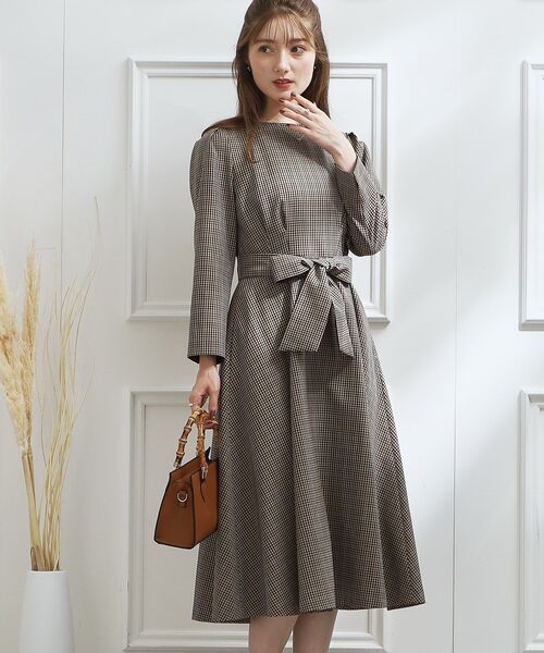 couture brooch（クチュールブローチ）の「◆【自分好みに七変化】配色ポイントワンピース（ワンピース・レディース・ブラウン系2/ベージュ系1・38/42/40/36）」の16枚目の写真