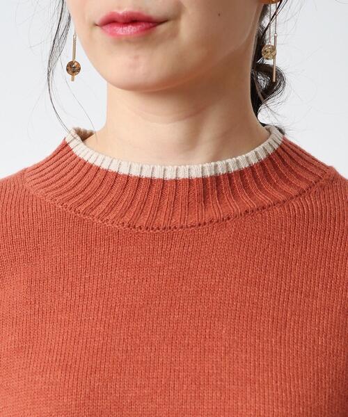 DRESKIP（ドレスキップ）の「◆【洗える/体型カバー】大人カジュアル 配色 モックネックニット（ニット/セーター・レディース・ブラック/オレンジ/サンドベージュ/ブルー・03/02/04）」の18枚目の写真