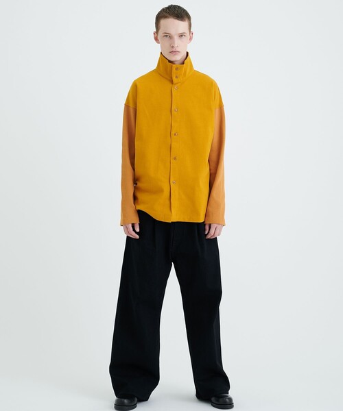 IHATOV（イーハトーブ）の「【IHATOV/イーハトーブ】HIGH NECK TEE L/S（スウェット・メンズ・イエロー/ブラック・M/L）」の4枚目の写真