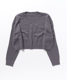 CALIFORNIA OUTFITTERS | 2-8D1 ショート丈　ボートネック　クルーニット  【Maison select -メゾンセレクト-】 シンプル/ 定番/ ニット(ニット/セーター)