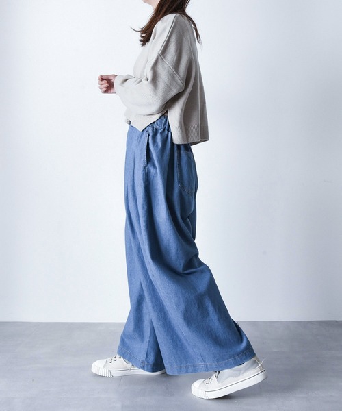 【セール】Z-2-SP 8D1 ショート丈 ボートネック クルーネック ニット ボリュームスリーブ シンプル 定番 ニット クロップド丈（ニット/セーター）｜CALIFORNIA OUTFITTERS（カリフォルニア アウトフィッターズ）