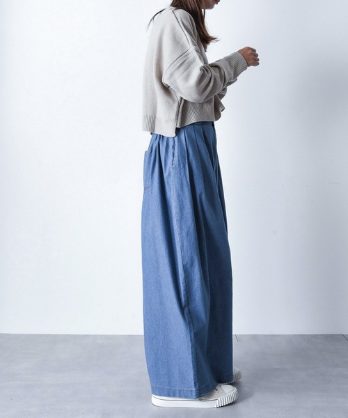 【セール】Z-2-SP 8D1 ショート丈 ボートネック クルーネック ニット ボリュームスリーブ シンプル 定番 ニット クロップド丈（ニット/セーター）｜CALIFORNIA OUTFITTERS（カリフォルニア アウトフィッターズ）