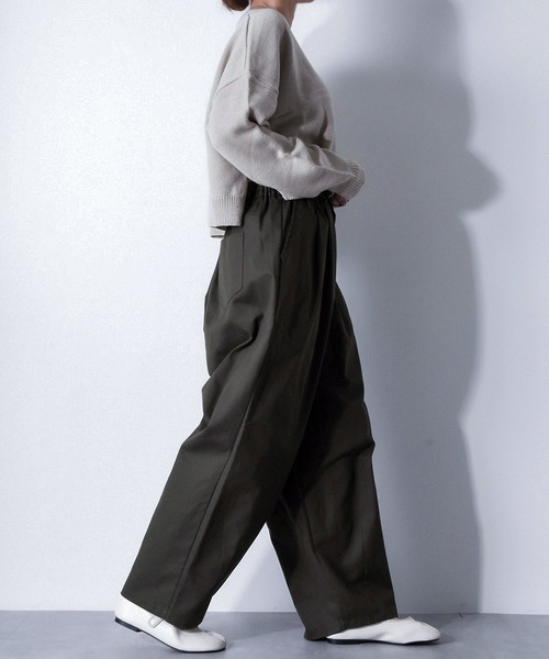 【セール】Z-2-SP 8D1 ショート丈 ボートネック クルーネック ニット ボリュームスリーブ シンプル 定番 ニット クロップド丈（ニット/セーター）｜CALIFORNIA OUTFITTERS（カリフォルニア アウトフィッターズ）