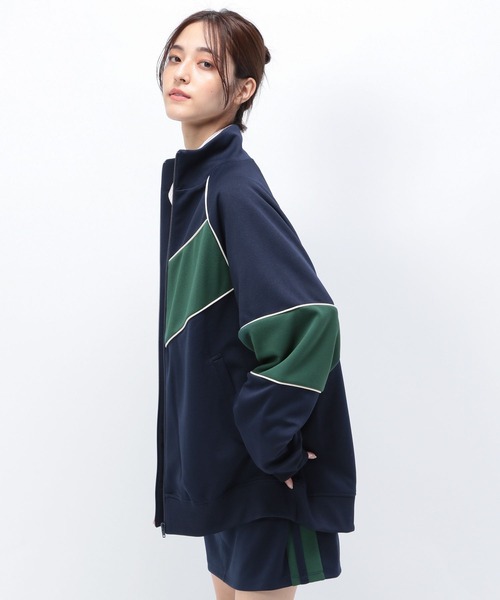 Anui（アニュイ）の「【TGC teen 着用アイテム/UNISEX】ルーズトラックジャケット（ナイロンジャケット・レディース・ブラック/ネイビー・S/M）」の14枚目の写真