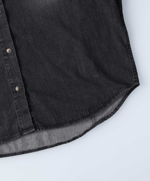 BACK NUMBER(バックナンバー)の「【BACK NUMBER】フラップポケットデニムシャツ(シャツ/ブラウス・レディース・ブラック・M)」の8枚目の写真