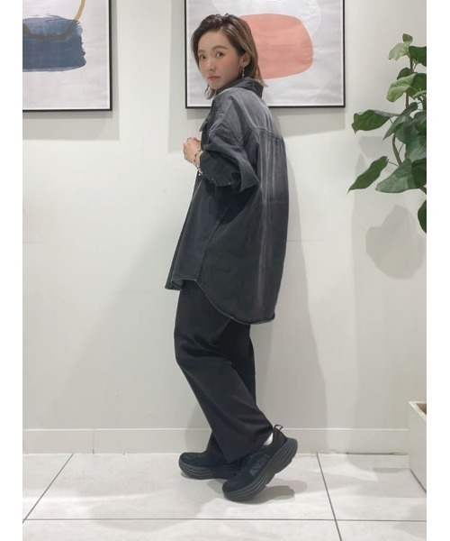 BACK NUMBER(バックナンバー)の「【BACK NUMBER】フラップポケットデニムシャツ(シャツ/ブラウス・レディース・ブラック・M)」の15枚目の写真