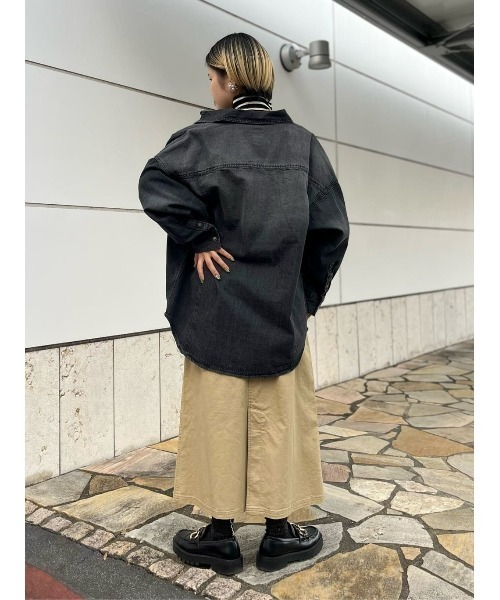 BACK NUMBER】フラップポケットデニムシャツ（シャツ/ブラウス）｜BACK