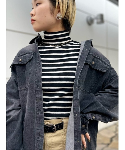 BACK NUMBER(バックナンバー)の「【BACK NUMBER】フラップポケットデニムシャツ(シャツ/ブラウス・レディース・ブラック・M)」の19枚目の写真