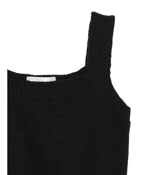 ACYM(アシーム)の「Mini knit ビスチェ(タンクトップ・レディース・ブラック/ホワイト・FREE)」の6枚目の写真