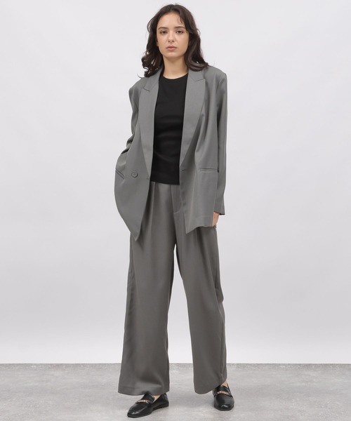 LAKOLE（ラコレ）の「2タックワイドスラックス / 976007（スラックス・レディース・ネイビー系8/ブラック/グレー・SMALL/MEDIUM）」の9枚目の写真