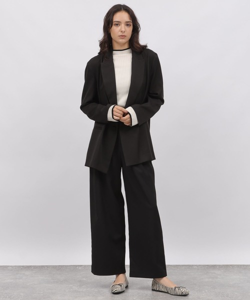 LAKOLE（ラコレ）の「2タックワイドスラックス / 976007（スラックス・レディース・ネイビー系8/ブラック/グレー・SMALL/MEDIUM）」の4枚目の写真