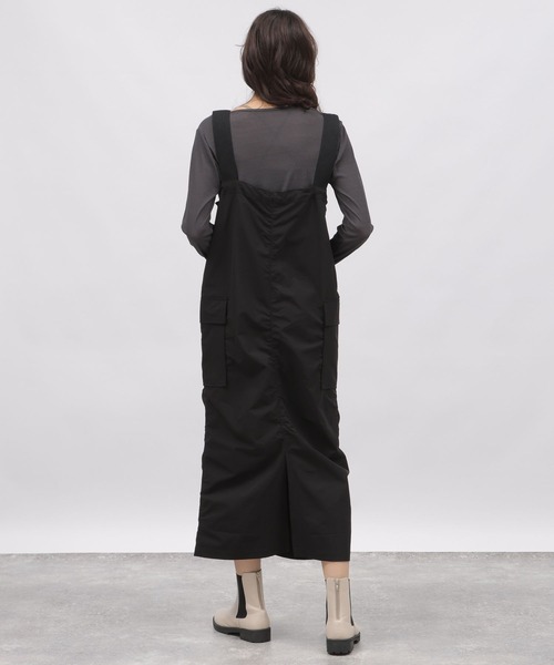 LAKOLE（ラコレ）の「サス付カーゴJスカート / 983329（ジャンパースカート・レディース・ブラック/カーキ・SMALL/MEDIUM）」の4枚目の写真