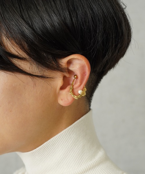 aquvii（アクビ）の「アクビ oyster earcuff（イヤーカフ・レディース・ゴールド・フリー）」の6枚目の写真