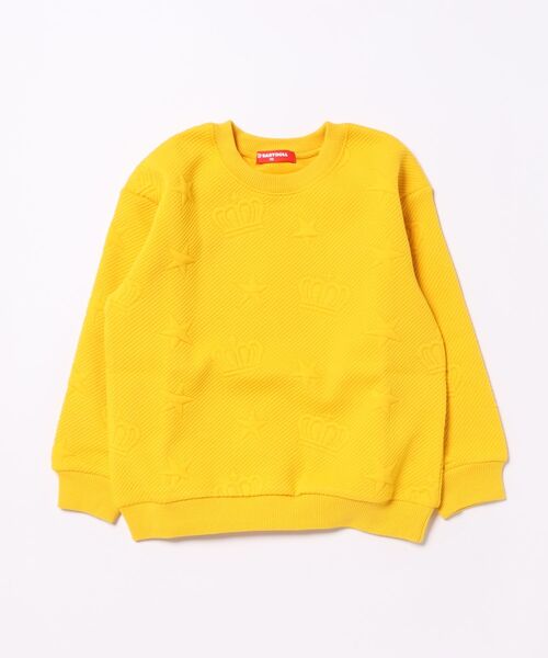 BABYDOLL（ベビードール）の「親子お揃い エンボス 総柄 トレーナー 8883K（スウェット・キッズ・ピンク/ライム/マスタード・150cm/140cm/100cm/120cm/110cm/130cm/80ｃｍ/90cm）」の2枚目の写真