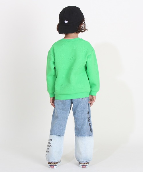 BABYDOLL（ベビードール）の「親子お揃い エンボス 総柄 トレーナー 8883K（スウェット・キッズ・ピンク/ライム/マスタード・150cm/140cm/100cm/120cm/110cm/130cm/80ｃｍ/90cm）」の11枚目の写真