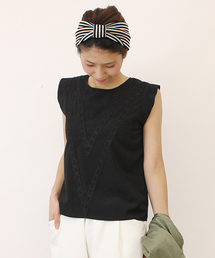 mystic | Vレース付プルオーバー(シャツ/ブラウス)