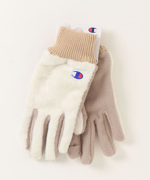 Champion(チャンピオン)の「CHAMPION/チャンピオン ボアグローブ(手袋・レディース・ベージュ/ブラック/チャコールグレー/ブラウン・FREE)」の1枚目の写真