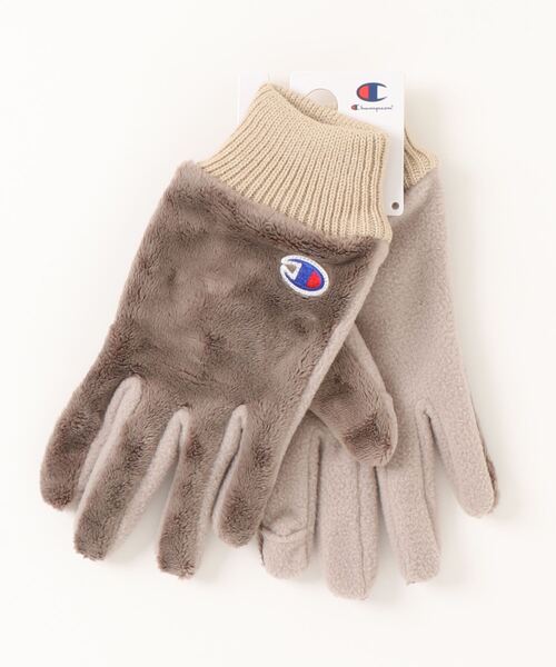 Champion(チャンピオン)の「CHAMPION/チャンピオン ボアグローブ(手袋・レディース・ベージュ/ブラック/チャコールグレー/ブラウン・FREE)」の4枚目の写真