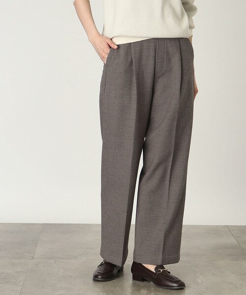 THE SHOP TK （ザ ショップ ティーケー ）の「◆美脚あったかワイドパンツ/ハグするニットシリーズ（その他パンツ・レディース・グレー系その他/アイボリー/ブラック/ブラウン系2/チャコールグレー・11/13/12/14）」の5枚目の写真