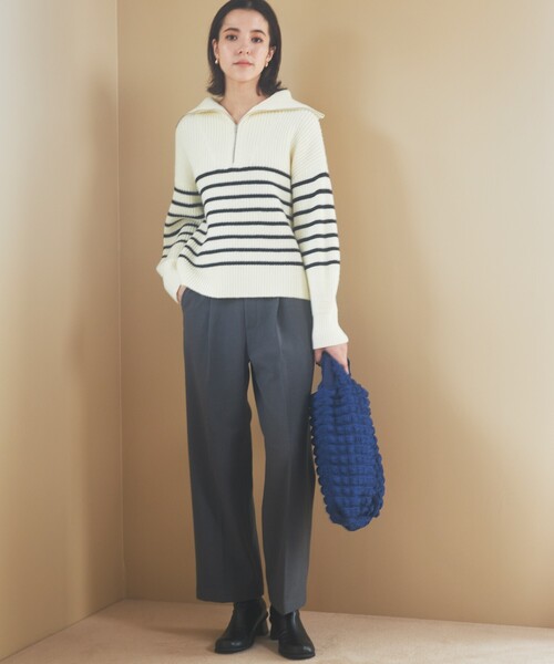 THE SHOP TK （ザ ショップ ティーケー ）の「◆美脚あったかワイドパンツ/ハグするニットシリーズ（その他パンツ・レディース・グレー系その他/アイボリー/ブラック/ブラウン系2/チャコールグレー・11/13/12/14）」の6枚目の写真