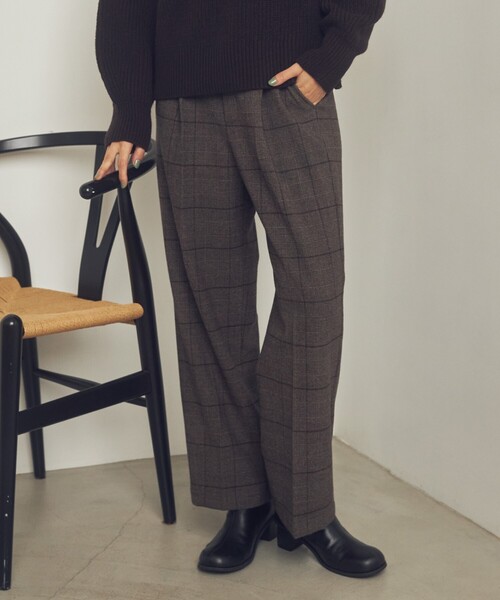 THE SHOP TK （ザ ショップ ティーケー ）の「◆美脚あったかワイドパンツ/ハグするニットシリーズ（その他パンツ・レディース・グレー系その他/アイボリー/ブラック/ブラウン系2/チャコールグレー・11/13/12/14）」の11枚目の写真