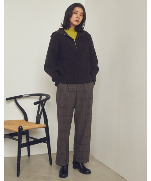 THE SHOP TK （ザ ショップ ティーケー ）の「◆美脚あったかワイドパンツ/ハグするニットシリーズ（その他パンツ・レディース・グレー系その他/アイボリー/ブラック/ブラウン系2/チャコールグレー・11/13/12/14）」の12枚目の写真