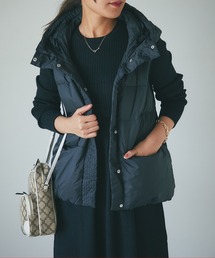 un dix cors | エアリーピュアダウン2WAYフードベスト(ダウンベスト)