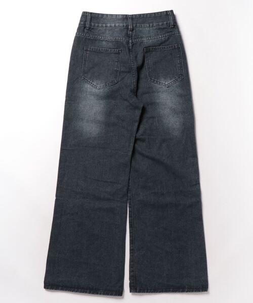 urge:(アージコロン )の「【URGE:】ワイド デニムパンツ(デニムパンツ・レディース・ネイビー・SMALL/LARGE/X-LARGE/MEDIUM)」の4枚目の写真