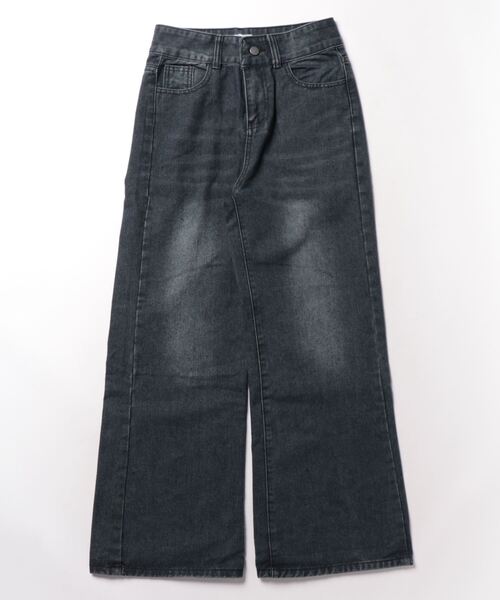 urge:(アージコロン )の「【URGE:】ワイド デニムパンツ(デニムパンツ・レディース・ネイビー・SMALL/LARGE/X-LARGE/MEDIUM)」の6枚目の写真