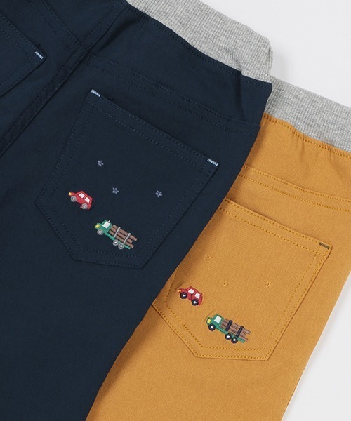kladskap（クレードスコープ）の「乗り物と森ロング丈ストレートパンツ（チノパンツ・キッズ・マスタード/ネイビー/ブルー・80ｃｍ/90cm/110cm/100cm/120cm/130cm）」の16枚目の写真