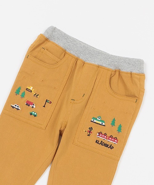 kladskap（クレードスコープ）の「乗り物と森ロング丈ストレートパンツ（チノパンツ・キッズ・マスタード/ネイビー/ブルー・80ｃｍ/90cm/110cm/100cm/120cm/130cm）」の10枚目の写真
