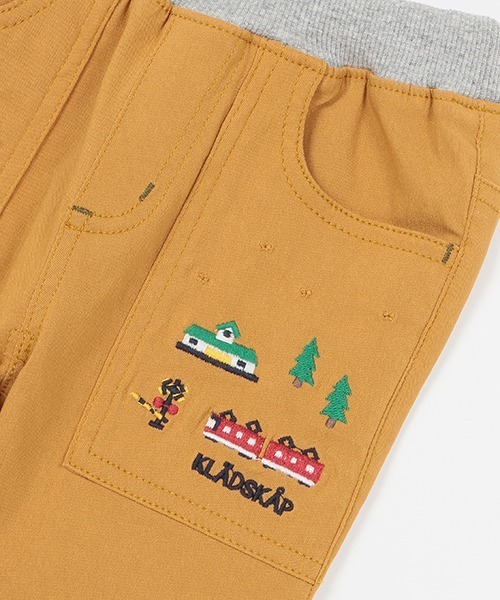 kladskap（クレードスコープ）の「乗り物と森ロング丈ストレートパンツ（チノパンツ・キッズ・マスタード/ネイビー/ブルー・80ｃｍ/90cm/110cm/100cm/120cm/130cm）」の13枚目の写真