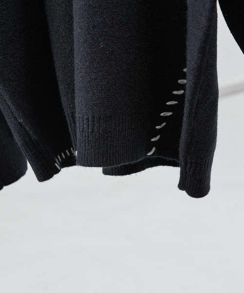 AH ABAHOUSE(エーエイチアバハウス)の「【AH ABAHOUSE】ハンドステッチ プルオーバー ニット(ニット/セーター・メンズ・ホワイト/グリーン/ブラック/グレイッシュベージュ/グレイッシュブルー/パープル・48/46)」の17枚目の写真